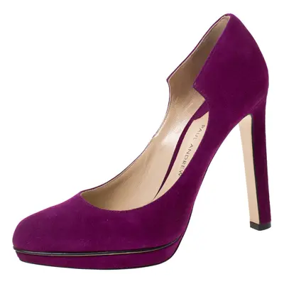 Paul Andrew Purple Suede Manhattan Pumps Size