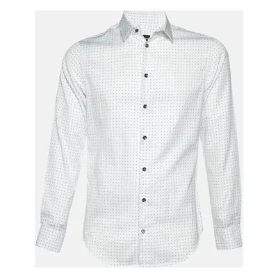 Giorgio Armani White Patterned Cotton Shirt