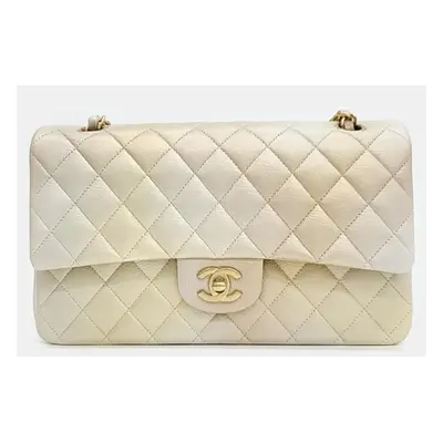 Chanel Gold Leather Classic Double Flap Medium Bag