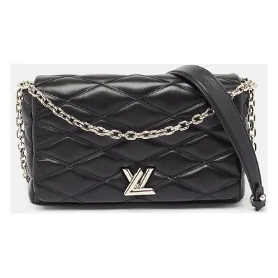 Louis Vuitton Black Leather Malletage GO-14 MM Bag