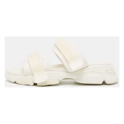 Dior Off White Fabric D Wander Slides Size