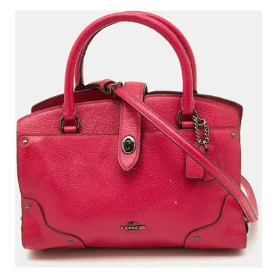 Coach Pink Leather Mercer Satchel