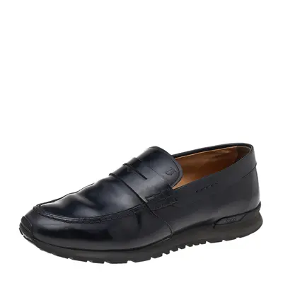 Tod's Black Leather Penny Loafers Size