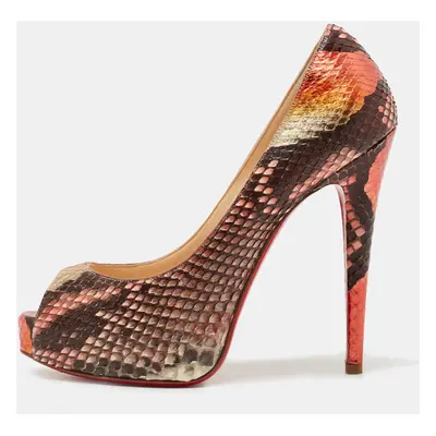 Christian Louboutin Multicolor Python Very Prive Pumps Size 37.5