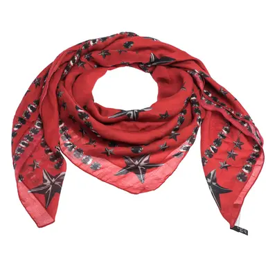 Givenchy Red Star Print Modal & Cotton Blend Square Scarf