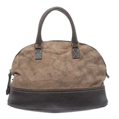 Alviero Martini 1A Classe Brown Fabric and Leather Satchel