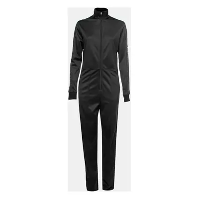 Givenchy Black Neoprene Logo Band Detail Jumpsuit