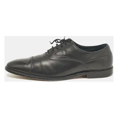 Tod's Black Leather Lace Up Oxfords Size