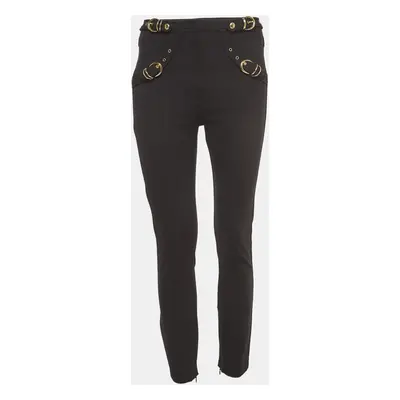 Versace Jeans Couture Black Belt Pocket Detail Skinny Pants