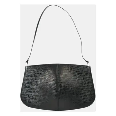 Louis Vuitton Black Epi Pochette Demi-lune Handbag