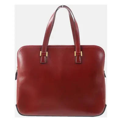 Hermes Escapada Box Calf Tote Bag E2001 Red Leather