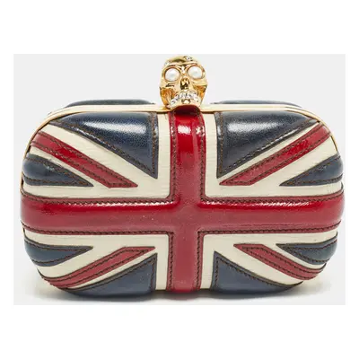 Alexander McQueen Multicolor Leather Britannia Skull Box Clutch