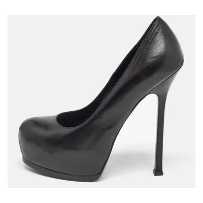 Saint Laurent Black Leather Tribtoo Pumps Size