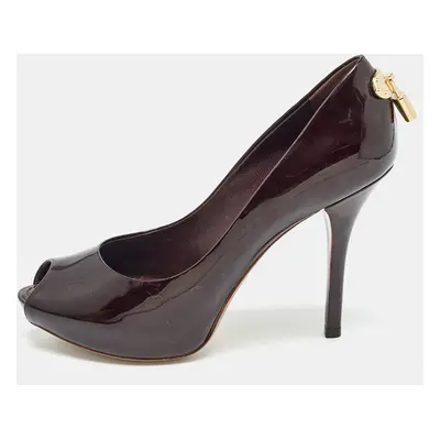 Louis Vuitton Burgundy Patent Oh Really! Pumps Size