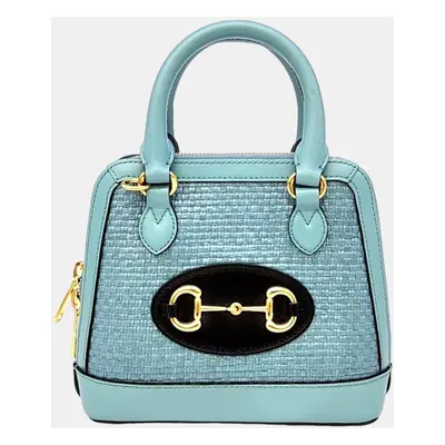 Gucci Blue Horsebit Mini Top Handle Bag