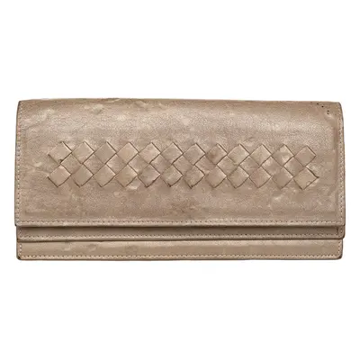 Bottega Veneta Beige Intrecciato leather Bifold Wallet