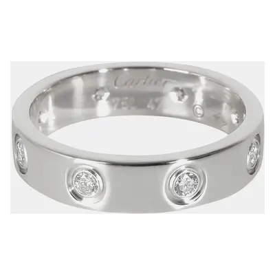 Cartier 18k White Gold Love Band 0.19 CTW