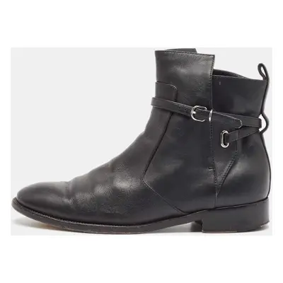 Balenciaga Black Leather Ankle Length Boots Size