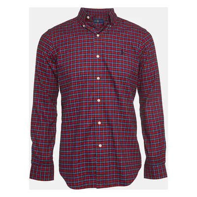 Ralph Lauren Red Plaid Cotton Button Down Collar Shirt