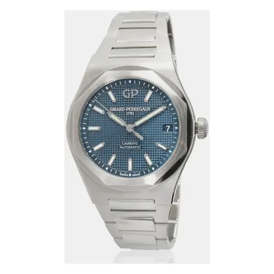 Girard Perregaux Blue Stainless Steel Laureato 81010-431-11A Automatic Men's Wristwatch mm