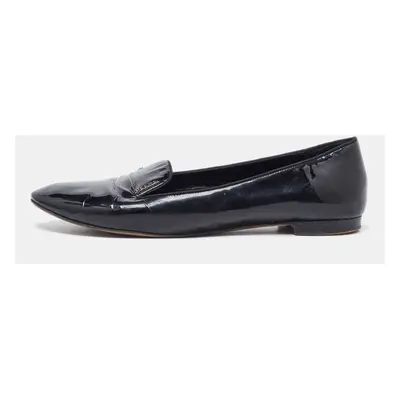 Prada Black Patent Leather Smoking Slippers Size