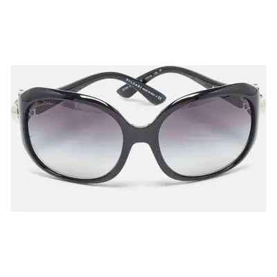 Bvlgari Black Gradient Limited Edition Crystals Embellished Oversized Sunglasses