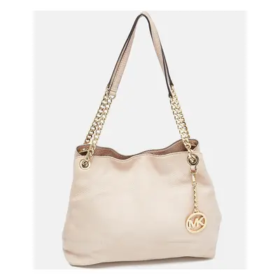 Michael Kors Beige Leather Jet Set Chain Bag