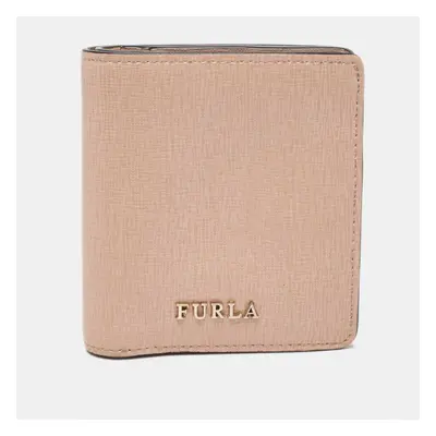 Furla Light Pink Leather Logo Bifold Wallet