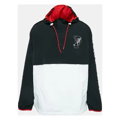 Polo Ralph Lauren Black/White P Wing Printed Nylon Hoodie