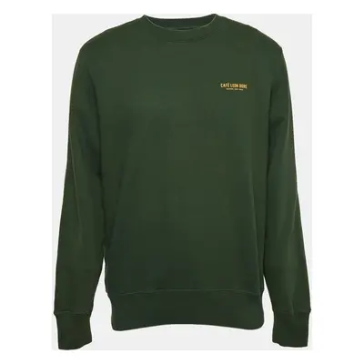 Aime Leon Dore Green Printed Cotton Knit Sweatshirt