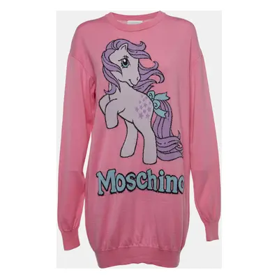 Moschino Couture Pink My Little Pony Cotton Knit Sweater Dress