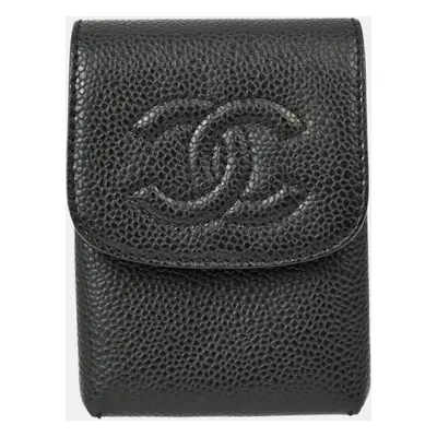 Chanel Black Calfskin Cigarette Small Case