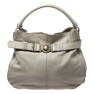 Burberry Grey Leather Lambeth Hobo