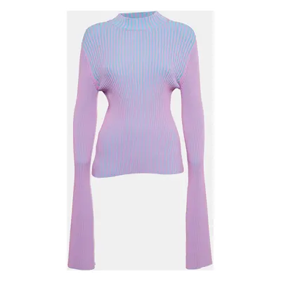 Solace London Purple Dania Rib Knit Top