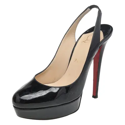 Christian Louboutin Black Patent Leather Bianca Pumps Size 38.5