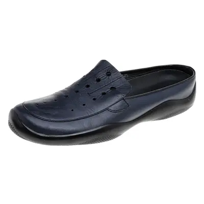 Prada Blue Leather Driving Slip On Loafers Size 38.5