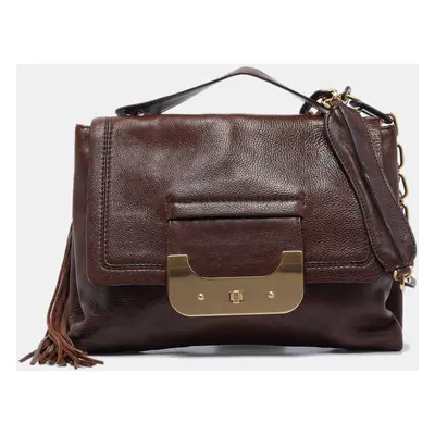 Diane Von Furstenberg Dark Brown Leather Harper Day Shoulder Bag