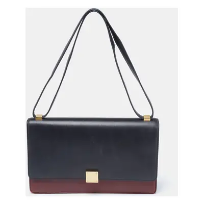 Celine Black/Red Leather Medium Case Bag