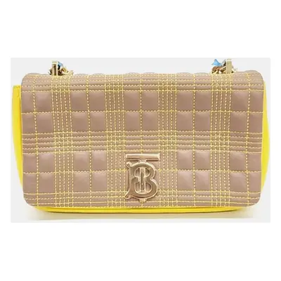 Burberry Beige Quilted Leather Lola Shoulder Bag