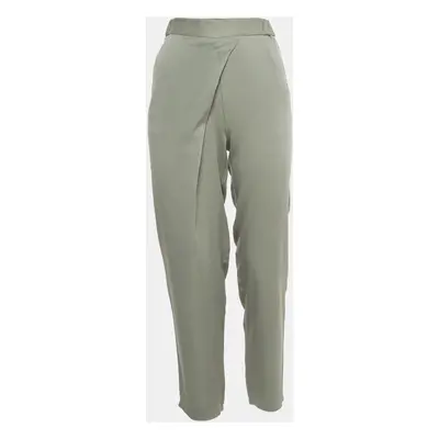 Armani Collezioni Grey Stretch Crepe Elasticated Waist Pants