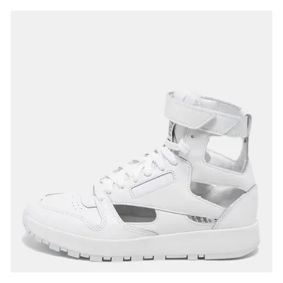 Maison Martin Margiela Reebok White Leather Tabi High Top Sneakers Size