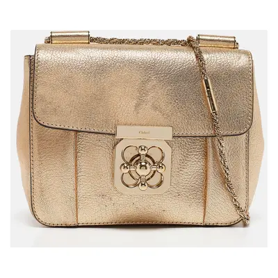 Chloe Gold Leather Elsie Shoulder Bag