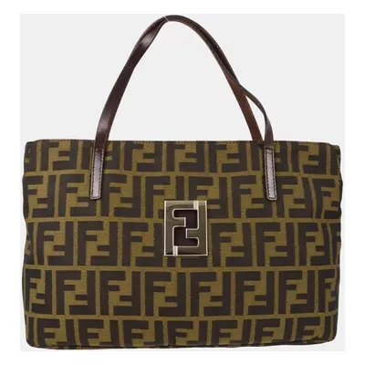 Fendi Brown Zucca Tote Handbag