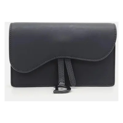 Christian Dior Black Leather Saddle Belt Bag