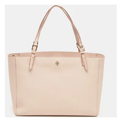 Tory Burch Pink Leather Large York Buckle Tote