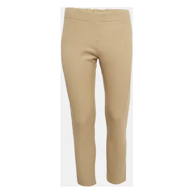 Joseph Brown Stretch Gabardine Tight Fit Leggings