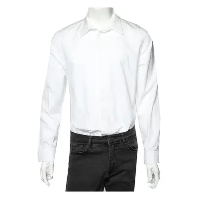 Givenchy White Embroidered Cotton Button Front Shirt