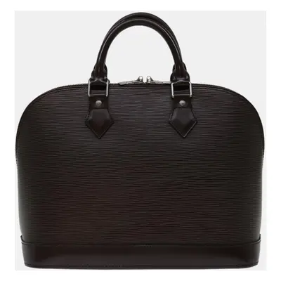 Louis Vuitton Black Epi Leather Alma Satchel