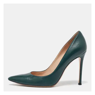 Gianvito Rossi Green Leather Gianvito Pumps Size 38.5