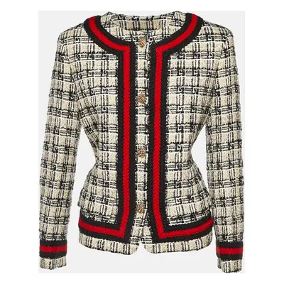 Gucci Beige/Black G Check Tweed Jacket